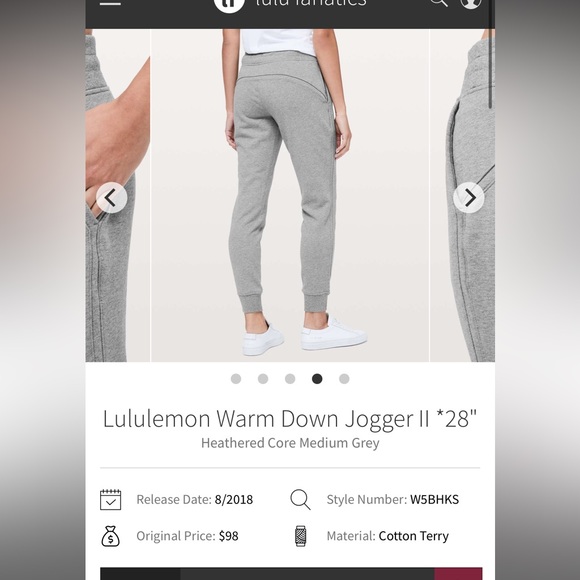 Lululemon Warm Down Joggers *** - Picture 1 of 5